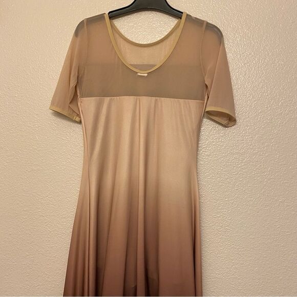 WEISSMAN Dance lyrical dress brown tan ombre When We're Older D10476 SA - Picture 4 of 12